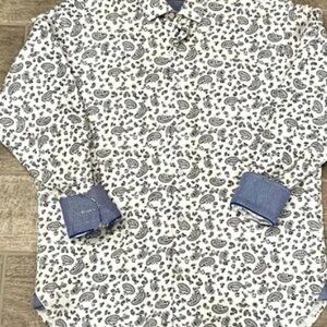 Luchiano Visconti Classic Men’s Button-Down (Blue/White)